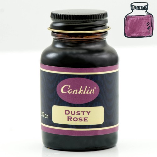Atrament CONKLIN Dusty Rose 60ml z próbką koloru