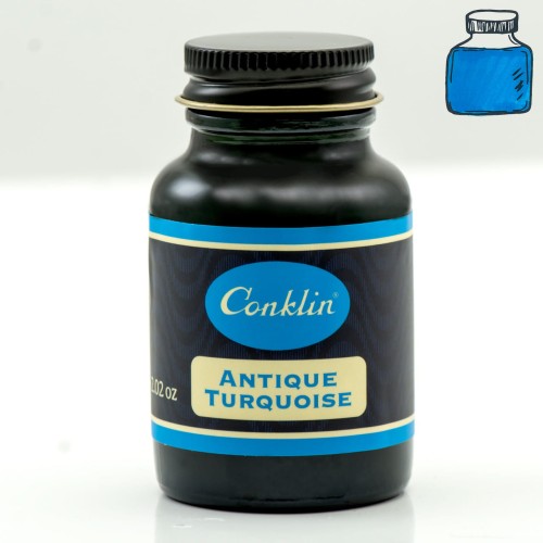 Atrament CONKLIN Antique Turquoise 60ml z próbką atrssmentu