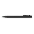 Minimalistyczne, smukłe pióro wieczne Faber-Castell Neo Slim w kolorze czarny mat z metalową skuwką i stalówką.