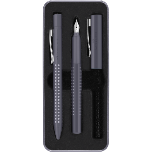 Zestaw pióro + długopis prezentowy Faber-Castell GRIP 2010 Dapple Gray