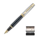 Eleganckie pióro kulkowe Sheaffer 300 Engraved Black GT z grawerowanym korpusem i złotymi elementami.