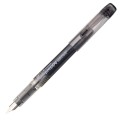 Pióro wieczne PLATINUM PREPPY EF 0,2mm czarne otwarte z widoczną stalówką.