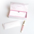 Eleganckie opakowanie Passion marki Pelikan z piórem Cherry Blossom i białym skórzanym etui.