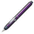 Pióro wieczne PLATINUM CURIDAS STONES VIOLET z wysuniętą stalówką.
