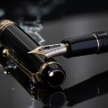 Pióro wieczne PILOT CUSTOM 845 Black zbliżenie na stalówkę.