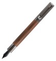 Pióro wieczne MONTEVERDE RITMA WALNUT z widoczną czarną stalówką.