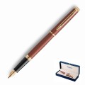 Miedziane pióro wieczne Waterman Hemisphere Copper Red GT (copper ze złotem) na białym tle.