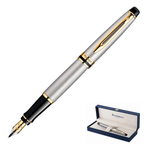 Pióro wieczne Waterman Expert Stalowy GT w eleganckim pudełku prezentowym