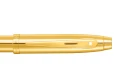 Pióro wieczne SHEAFFER Gift 100 Glossy Gold PVD zbliżenie skuwki z białą kropką.