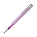 Fioletowe pióro wieczne Parker Vector XL Lilac z chromowaną stalówką i przezroczystym uchwytem.