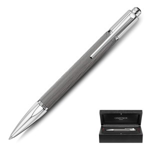 Długopis CARAN D`ACHE Varius Ivanhoe posrebrzany/rodowany