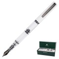 Zestaw prezentowy pioro wieczne Monteverde MP1 White Lotus z widoczna stalowka i etui