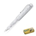 Białe pióro wieczne Kaweco ART Sport Mineral White z rodowaną stalówką
