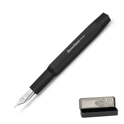 Srebrna stalówka rozmiar 250 w piórze Kaweco Original czarnym chromowanym