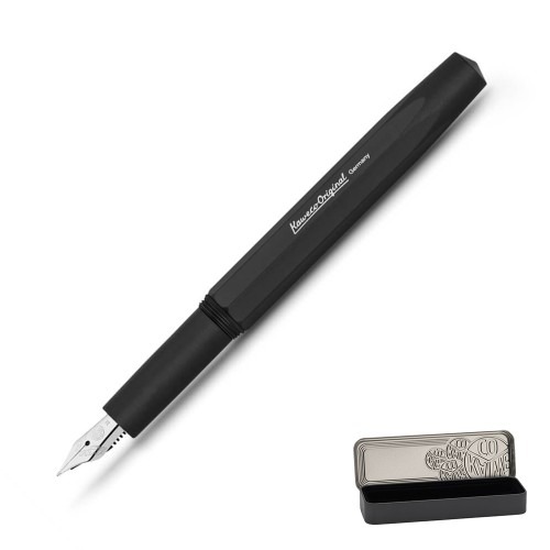 Srebrna stalówka rozmiar 060 w aluminiowym piórze Kaweco Original czarnym
