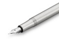 Srebrne pióro wieczne Kaweco Liliput Stainless Steel wykonane ze szczotkowanej stali nierdzewnej.