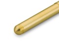 Pióro wieczne Kaweco Liliput Brass wykonane z litego mosiądzu o złocistym odcieniu, widoczna srebrna stalówka.