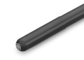 Czarne pióro wieczne Kaweco Liliput Black z anodyzowanego aluminium z zakręcaną skuwką w wersji otwartej i zamkniętej.