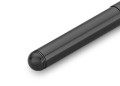 Czarne pióro wieczne Kaweco Liliput Black z anodyzowanego aluminium z zakręcaną skuwką w wersji otwartej i zamkniętej.