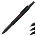 Multipen ROTRING 600 3w1 czarny 0,5 z widocznymi końcówkami wkładów.