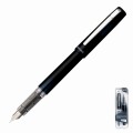 Pióro wieczne PLATUNUM PREFOUNTE Graphite Blue z widoczną stalówką.