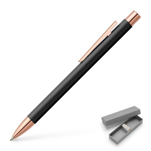 Długopis FABER-CASTELL NEO SLIM czarny/różowe złoto