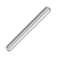 Srebrny długopis aluminiowy Kaweco Liliput Silver z zakręconą skuwką na białym tle.