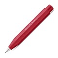Solidny ołówek automatyczny Kaweco AL Sport w kolorze Deep Red z widocznym przyciskiem i metalowym logo na szczycie.