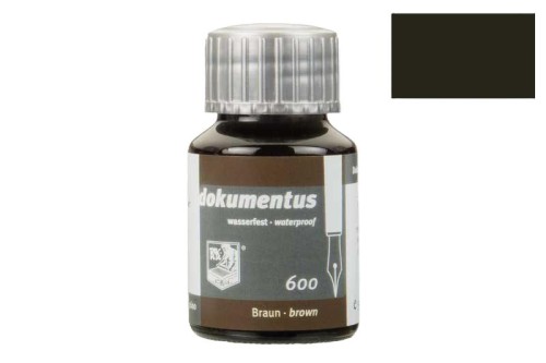 Atrament ROHRER &amp;amp; KLINGNER Documentus Brown 50ml norma DIN ISO 12757-2