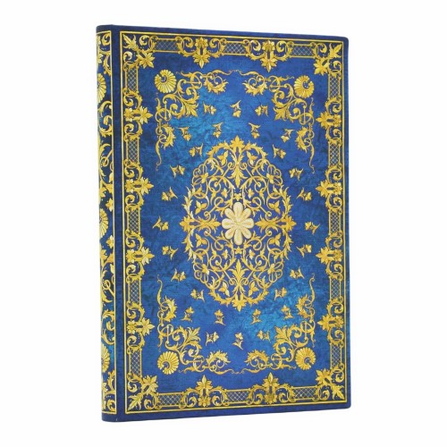 notes-paperblanks-silk-sky-mini-linia-okladka-front-niebieska-ze-zlotym-ornamentem