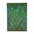 Tylna okladka luksusowego notesu Paperblanks Emerald Flower prezentujaca pelny symetryczny wzor roslinnych ornamentow.