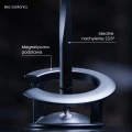 Detal magnetycznej podstawy i długopisu Novium Hoverpen Interstellar nachylonego pod kątem 23,5 stopnia