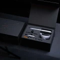 Otwarty czarny zestaw Novium Hoverpen Future Deep Silver w pudełku prezentowym z akcesoriami i sekcją zamienną