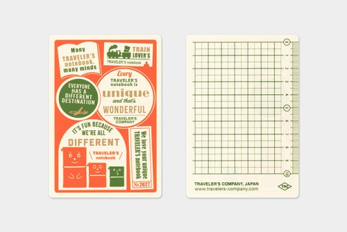 Podkładka do pisania Traveler’s Notebook Passport Size 2027 Plastic Sheet