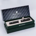 Pióro wieczne Monteverde USA Innova Matte Carbon Gun Metal w zielonym pudełku prezentowym