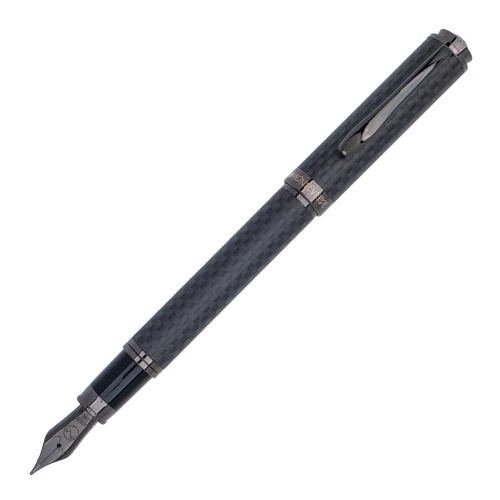 Pióro wieczne Monteverde Innova Matte Carbon Gun Metal ze skuwką założoną na tył korpusu