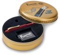 pioro wieczne kaweco piston sport al bordeaux gold w zlotym pudełku