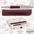CDCC4799-026 Caran d'Ache pióro wieczne Leman XMAS26 Toile De Jouy z etui, bordo-01.jpg