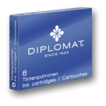 Naboje DIPLOMAT niebieskie 6szt.