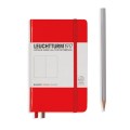NOTATNIK LEUCHTTURM 1917 POCKET A6 CZERWONY GŁADKI
