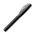 Nowoczesne czarne pióro wieczne Faber-Castell Essentio Aluminium wykonane ze szczotkowanego metalu.