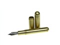 Pióro wieczne Kaweco Supra Brass z mosiądzu, konstrukcja modułowa z odkręcanym łącznikiem i dużą stalówką, styl industrialny