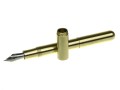 Pióro wieczne Kaweco Supra Brass z mosiądzu, konstrukcja modułowa z odkręcanym łącznikiem i dużą stalówką, styl industrialny